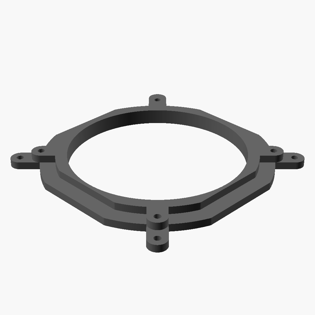 10mm 120mm 140mm PC fan adapter round to round both tabs CUBEIFY