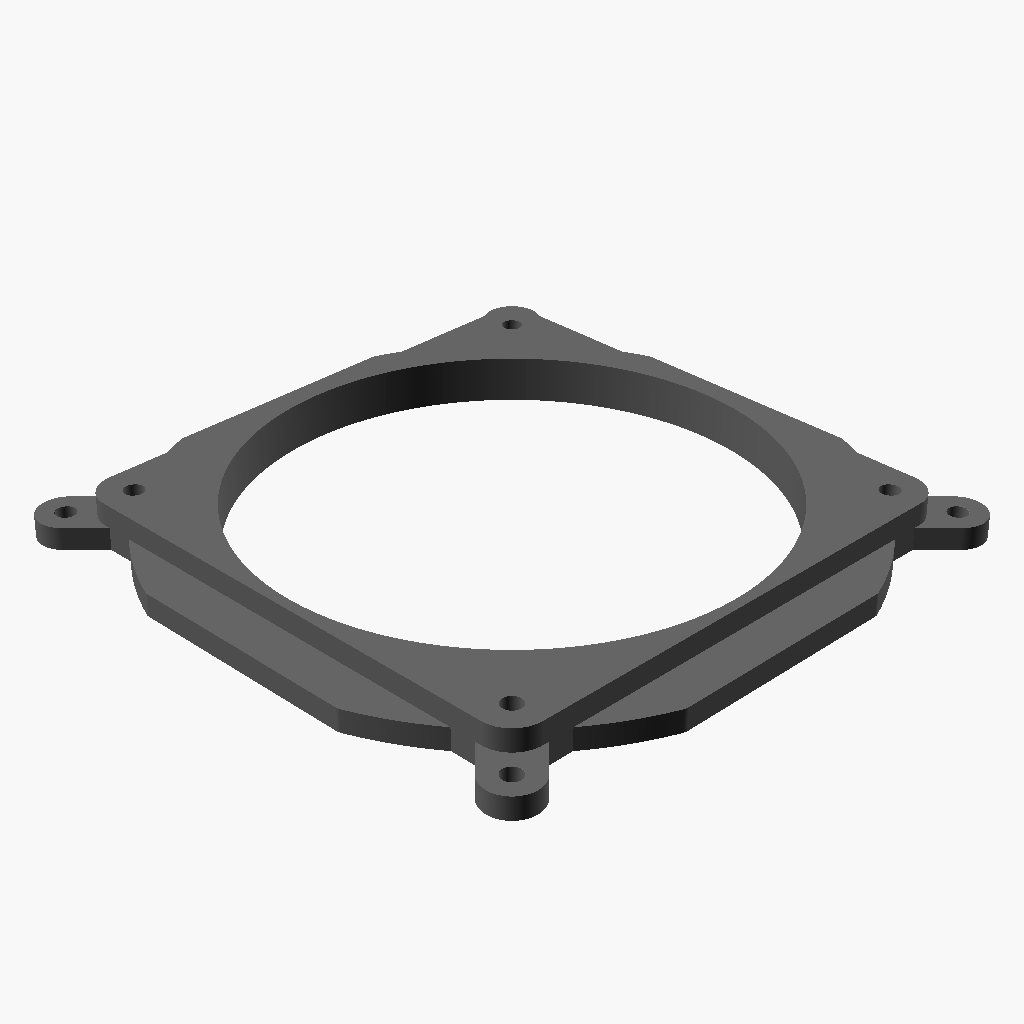 10mm 120mm 140mm PC fan adapter round to round F1 tabs CUBEIFY