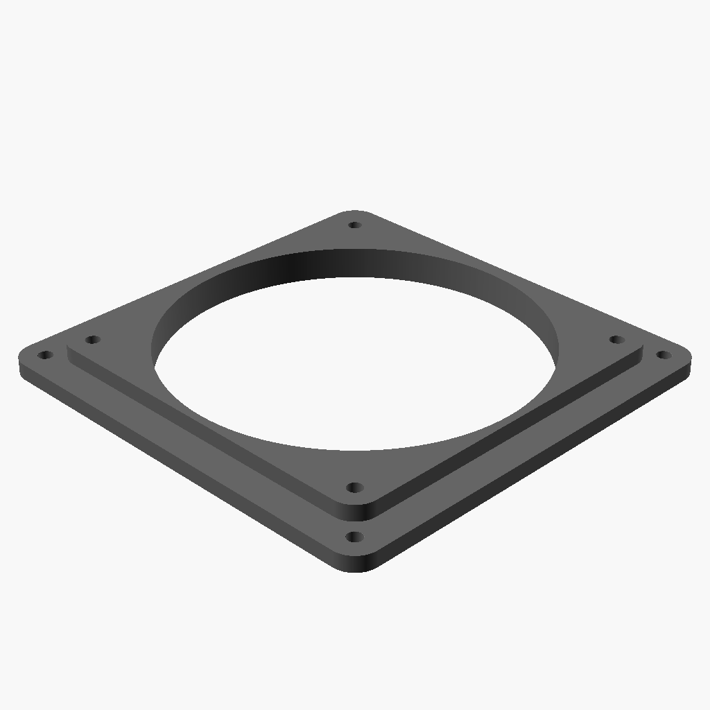 10mm 120mm 140mm PC fan adapter round to round no tabs CUBEIFY