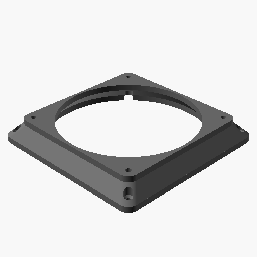 20mm 120mm 140mm PC fan adapter round to round no tabs CUBEIFY