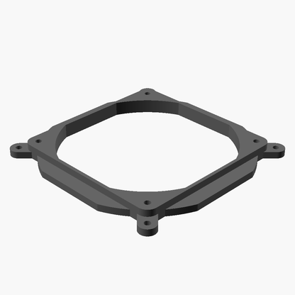 10mm 120mm 140mm PC fan adapter round to shroud F1 tabs CUBEIFY
