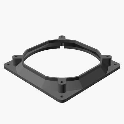 20mm 120mm 140mm PC fan adapter round to shroud F2 tabs CUBEIFY