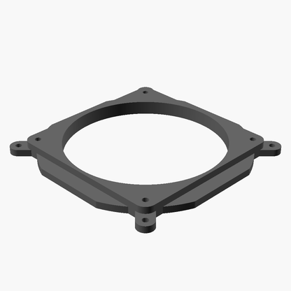 10mm 120mm 140mm PC fan adapter shroud to round F1 tabs CUBEIFY
