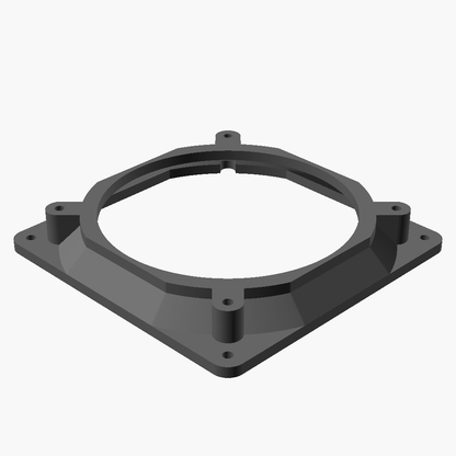 20mm 120mm 140mm PC fan adapter shroud to round F2 tabs CUBEIFY