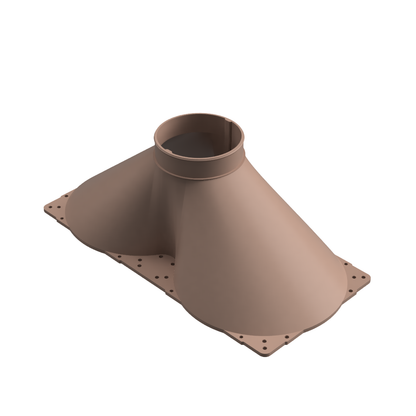Dual 200mm PC Fan Duct Adapter 4 to 8 Inch High Temperature | CUBEIFY