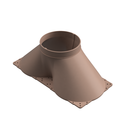 Dual 200mm PC Fan Duct Adapter 4 to 8 Inch High Temperature | CUBEIFY