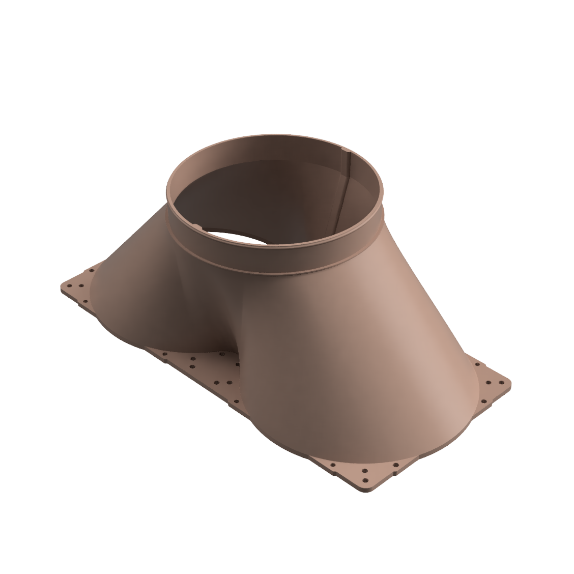 Dual 200mm PC Fan Duct Adapter 4 to 8 Inch High Temperature | CUBEIFY