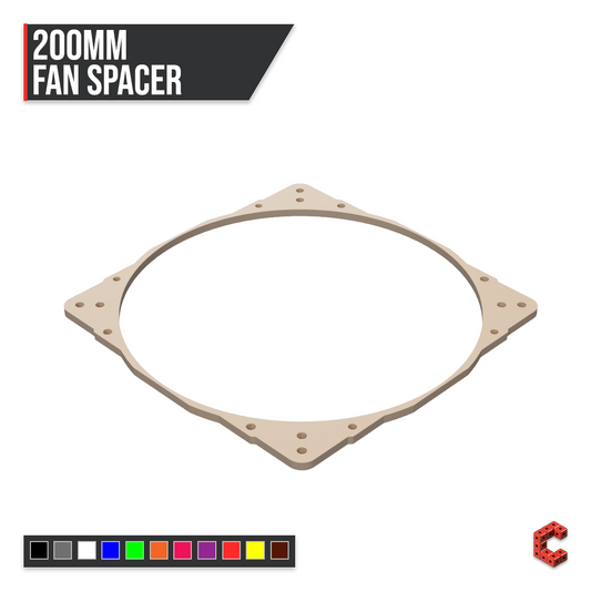200mm pc fan spacer riser airflow shroud cubeify