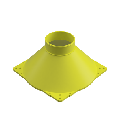 200mm PC Fan Duct Adapter 3 to 8 Inch High Temperature | CUBEIFY