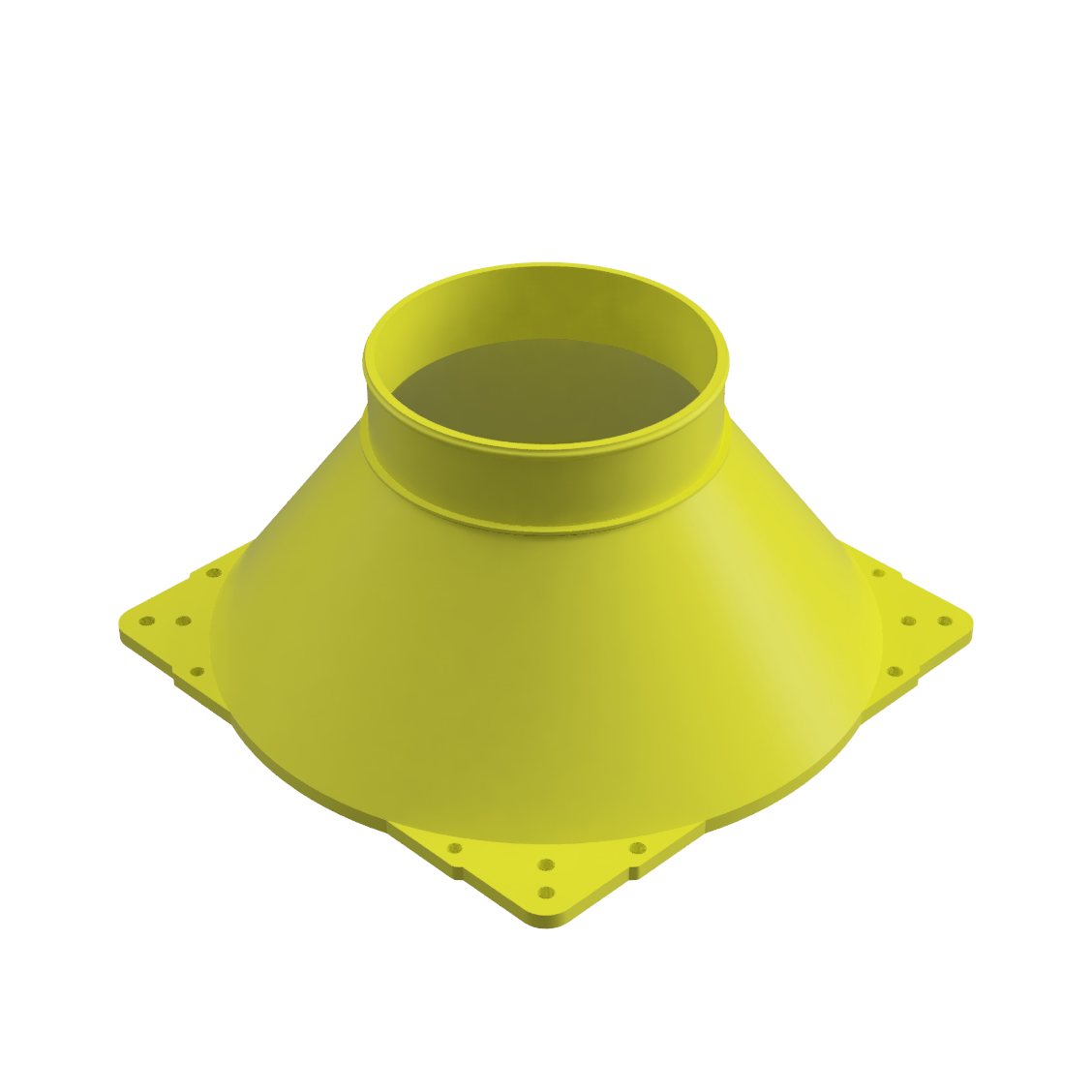 200mm PC Fan Duct Adapter 3 to 8 Inch High Temperature | CUBEIFY
