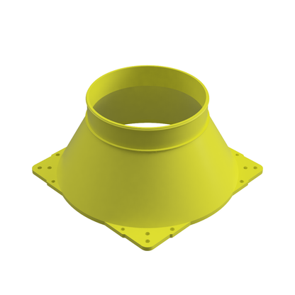 200mm PC Fan Duct Adapter 3 to 8 Inch High Temperature | CUBEIFY