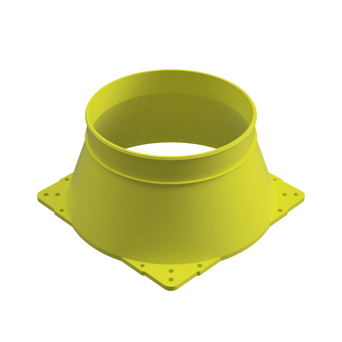 200mm PC Fan Duct Adapter 3 to 8 Inch High Temperature | CUBEIFY