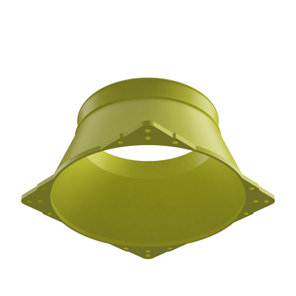 200mm PC Fan Duct Adapter 3 to 8 Inch High Temperature | CUBEIFY