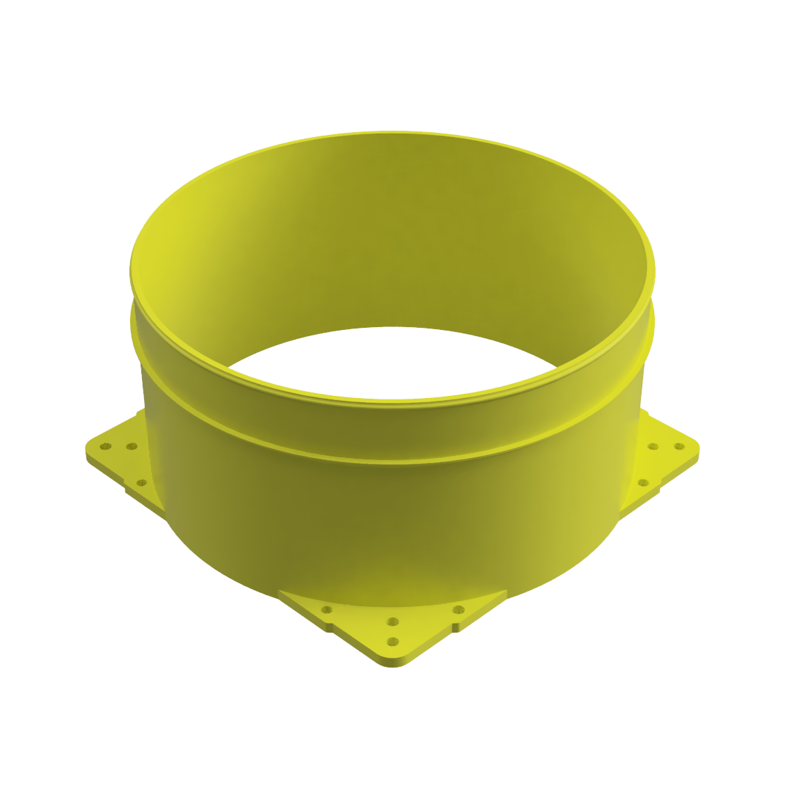 200mm PC Fan Duct Adapter 3 to 8 Inch High Temperature | CUBEIFY