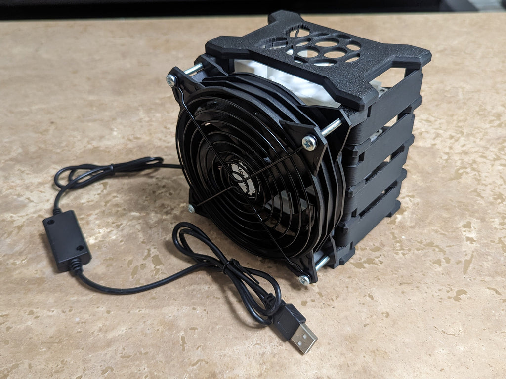 Raspberry Pi Cluster Case für Pi 5, 4B, 3B - Stapelbares Server-Rack mit 3-Gang-Lüfter - Thermomodul mit hohem Luftstrom