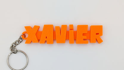 personalised 3d printed name keyring cubeify