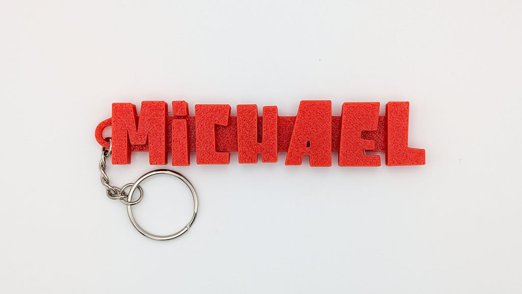 Personalised Name Keyring - 3D Printed Name Tag for School Bags, Kids Party Bag Fillers, Custom Gift for Children
