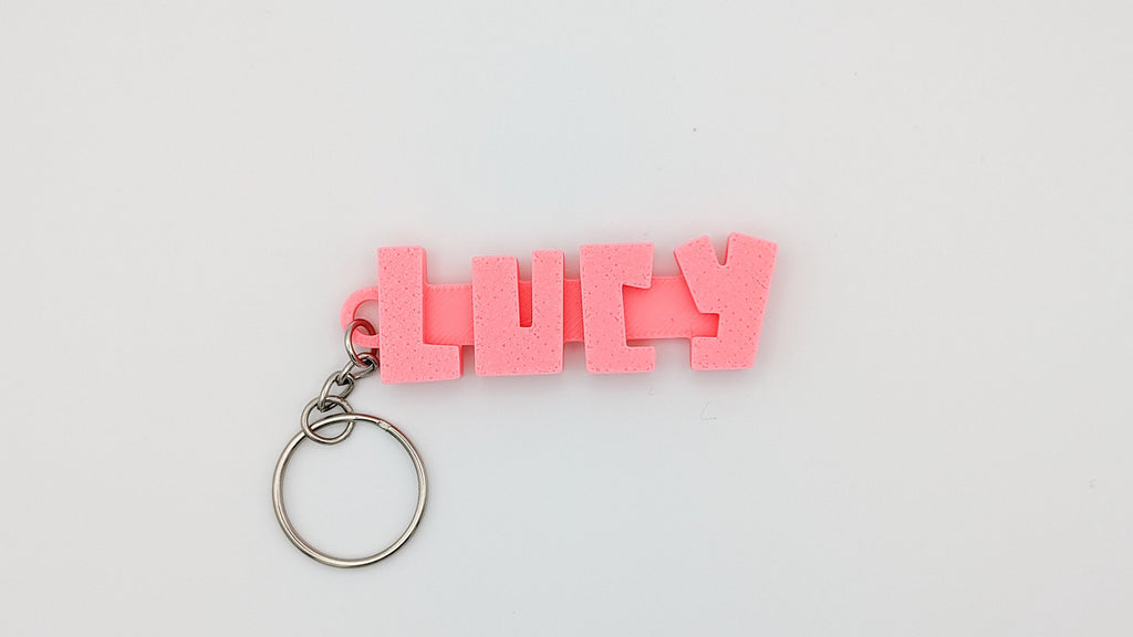 Personalised Name Keyring - 3D Printed Name Tag for School Bags, Kids Party Bag Fillers, Custom Gift for Children