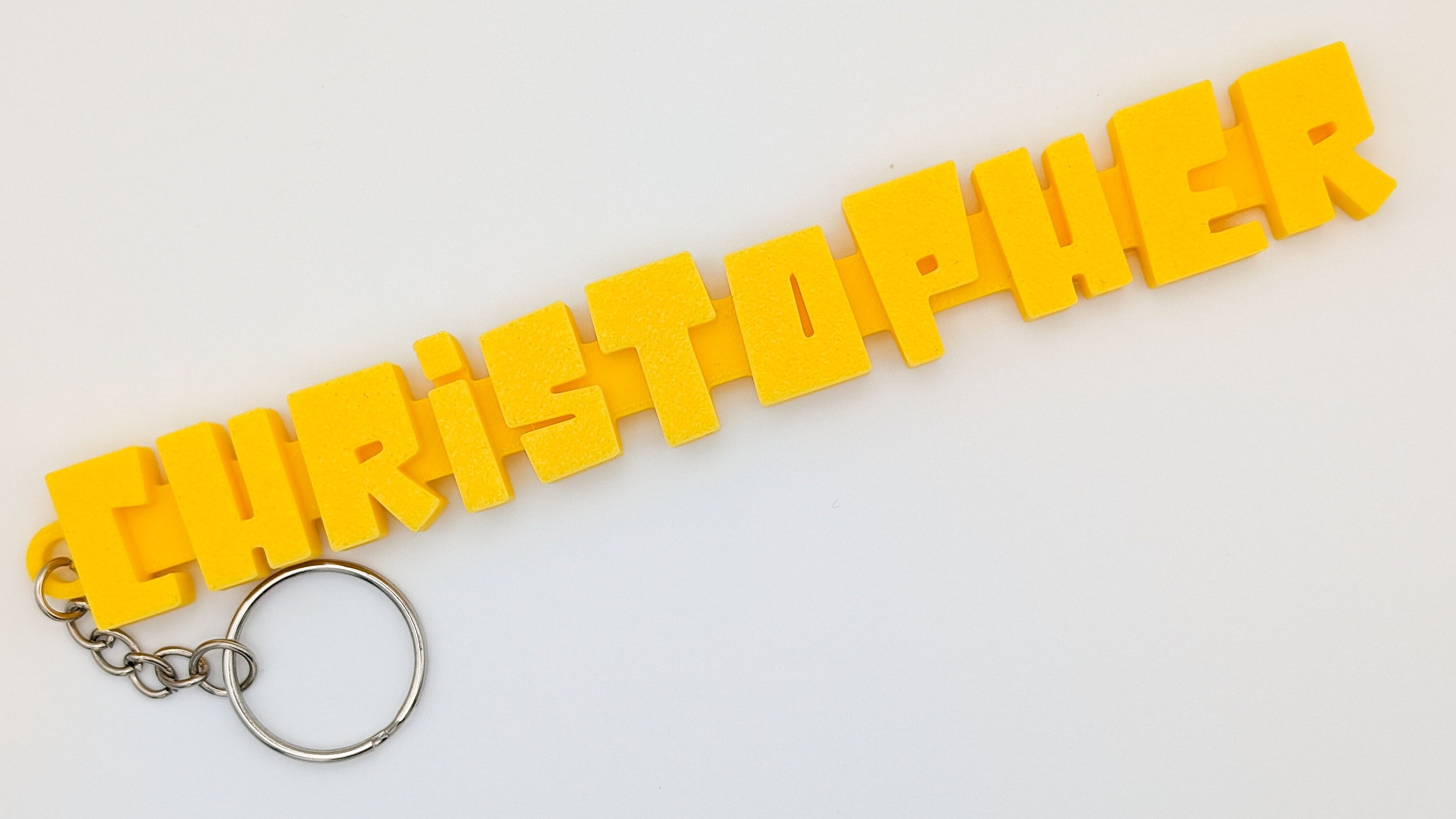 Personalised Name Keyring - 3D Printed Name Tag for School Bags, Kids Party Bag Fillers, Custom Gift for Children