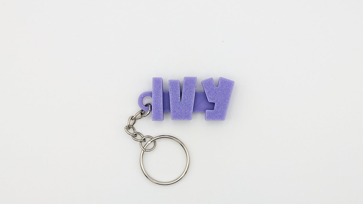 personalised 3d printed name keyring cubeify