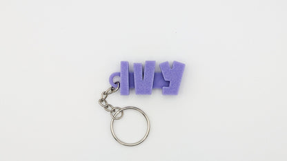 personalised 3d printed name keyring cubeify