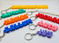 Personalised Name Keyring - 3D Printed Name Tag for School Bags, Kids Party Bag Fillers, Custom Gift for Children