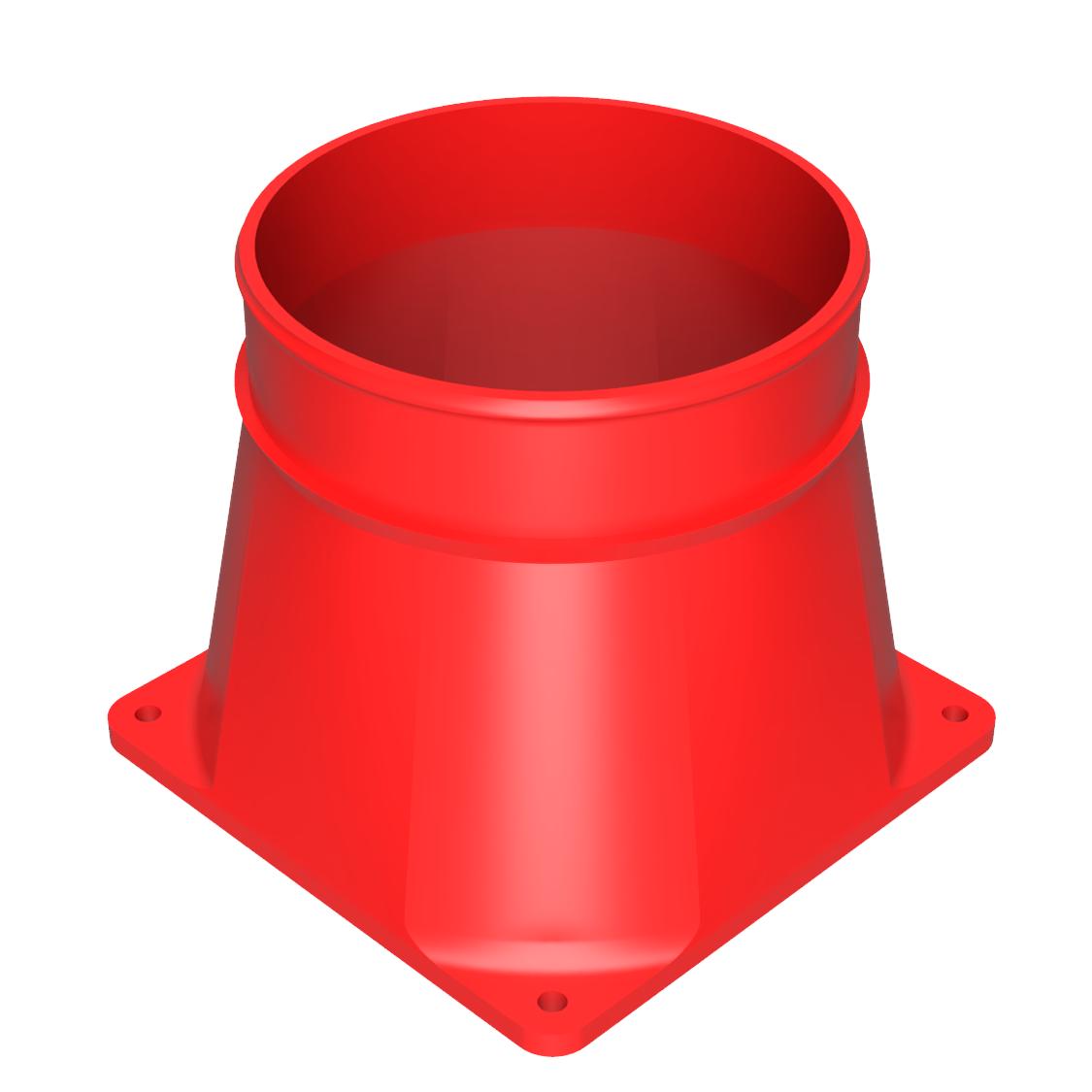 120mm Lüfter auf Schlauchadapter, 3" 4" 5" Schlauchanschluss für PC-Gehäuse-Abluft, Sim-Racing Windsimulator Mod, Krypto-Mining-Rig Lüftungshaube