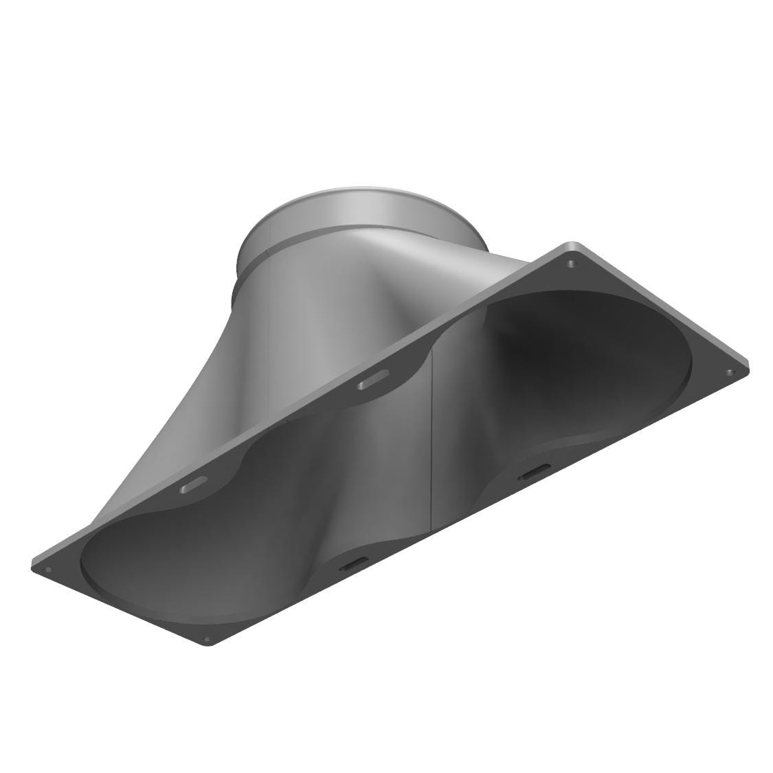 Dreifach 120-mm-Lüfter-zu-Kanal-Adapter, 3-8-Zoll-Schlauchanschluss, PC-Gehäuseentlüftung, Sim-Racing, Krypto-Miner
