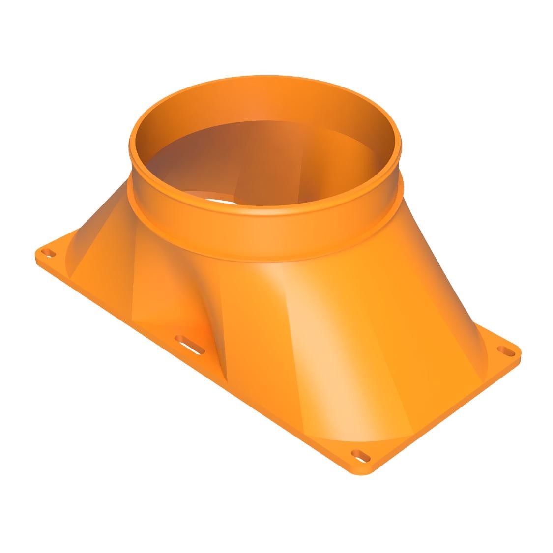 Doppelter 120-mm-Lüfter-zu-Kanal-Adapter, 3" 4" 5" Schlauchanschluss für PC-Gehäuseentlüftung, Sim-Racing-Windsimulator-Mod, Krypto-Mining-Rig-Lüfterabdeckung