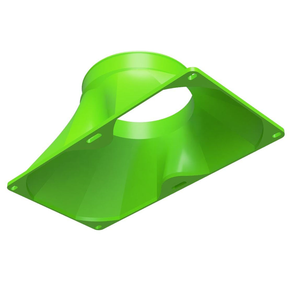 Dualer 140-mm-Lüfter-zu-Kanal-Adapter, 3" 4" 5" Schlauchanschluss für PC-Gehäuse-Abluft, Sim-Racing-Windsimulator-Mod, Krypto-Mining-Rig-Lüfterabdeckung
