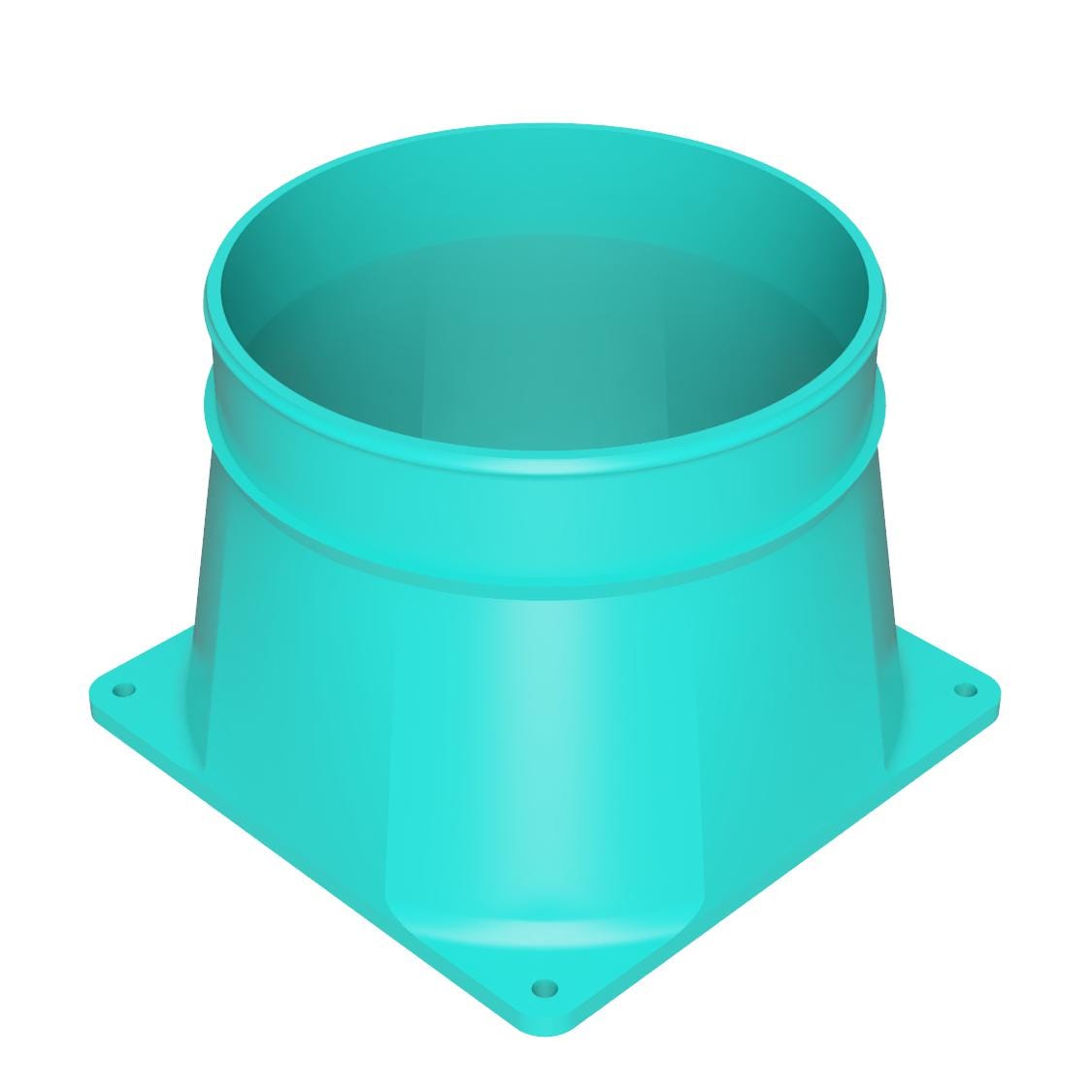 140mm Lüfter auf Kanaladapter, 3" 4" 5" Schlauchanschluss für PC-Gehäuseauslass, Sim Racing Windsimulator Mod, Krypto-Mining-Rig Entlüftungshaube